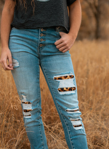 Kancan Leopard Jeans