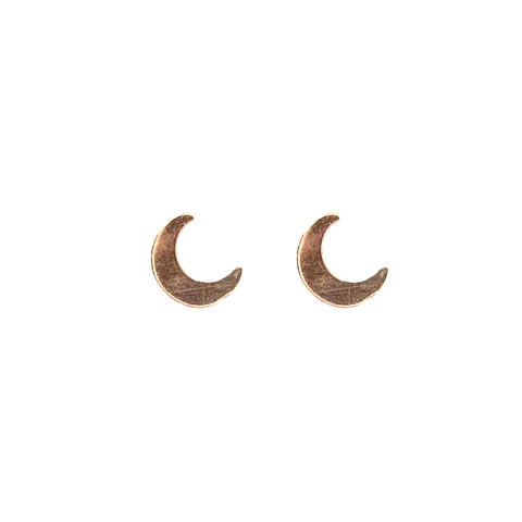 Crescent Moon Tiny Stud Earrings